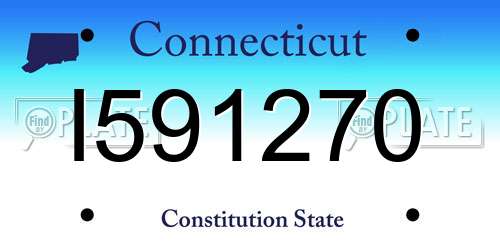 I591270 Connecticut License Plate