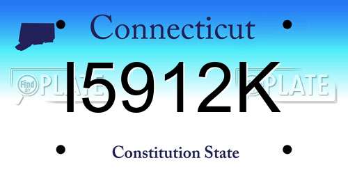 I5912K Connecticut License Plate
