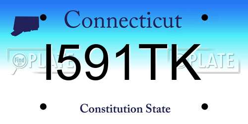 I591TK Connecticut License Plate