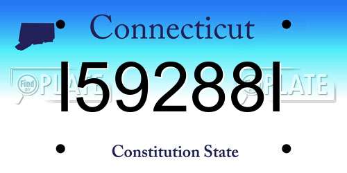 I59288I Connecticut License Plate