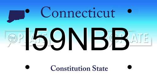 I59NBB Connecticut License Plate