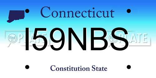 I59NBS Connecticut License Plate