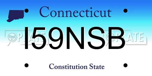 I59NSB Connecticut License Plate
