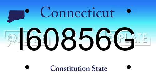 I60856G Connecticut License Plate