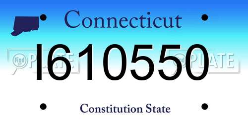 I610550 Connecticut License Plate