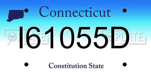 I61055D Connecticut License Plate