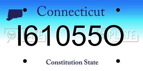 I61055O Connecticut License Plate