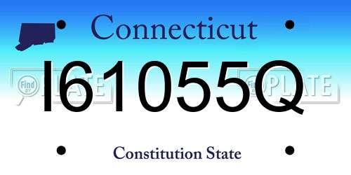 I61055Q Connecticut License Plate