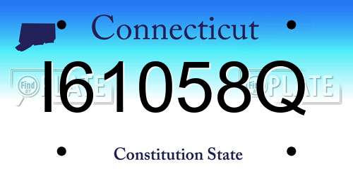I61058Q Connecticut License Plate