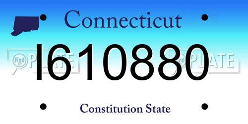 I610880 Connecticut License Plate