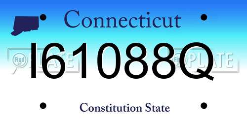 I61088Q Connecticut License Plate