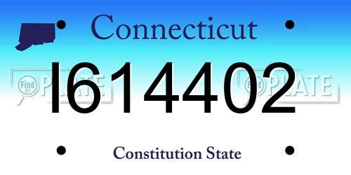 I614402 Connecticut License Plate