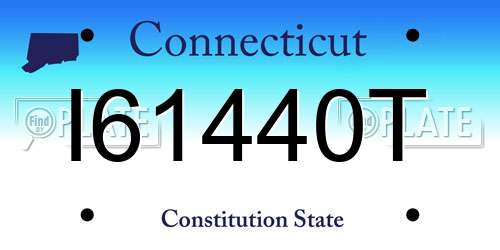 I61440T Connecticut License Plate
