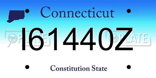 I61440Z Connecticut License Plate