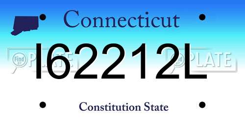 I62212L Connecticut License Plate
