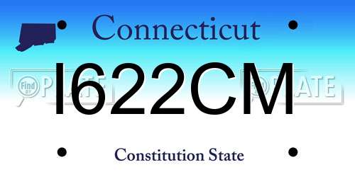 I622CM Connecticut License Plate