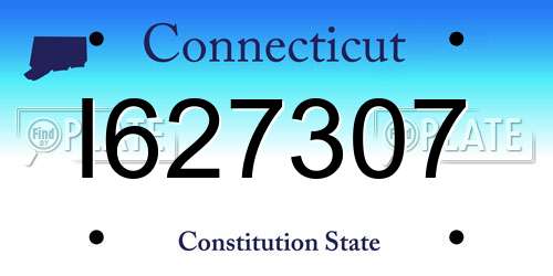 I627307 Connecticut License Plate