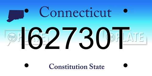 I62730T Connecticut License Plate