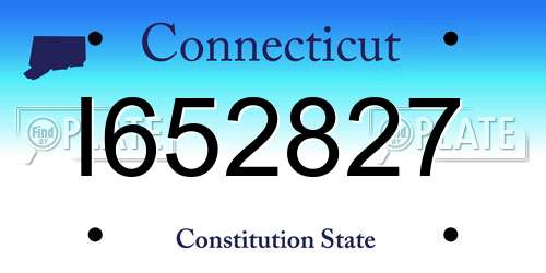 I652827 Connecticut License Plate