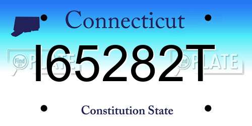 I65282T Connecticut License Plate