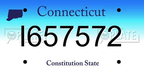 I657572 Connecticut License Plate