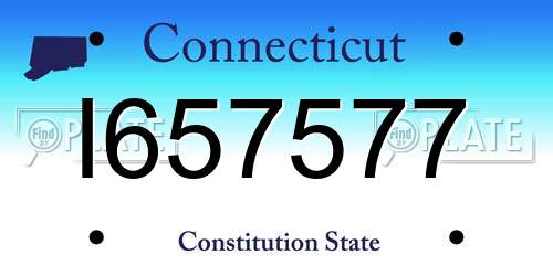 I657577 Connecticut License Plate
