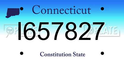I657827 Connecticut License Plate