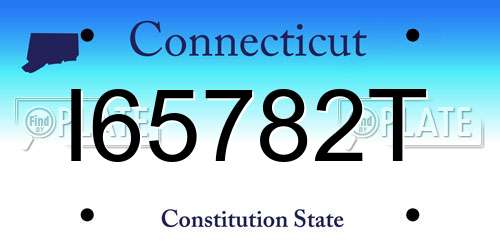 I65782T Connecticut License Plate