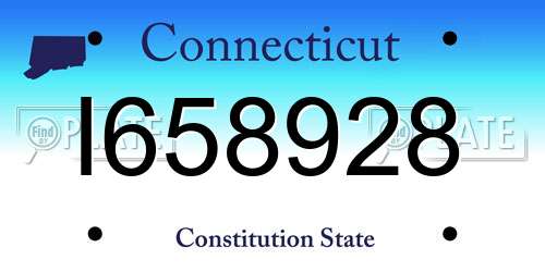 I658928 Connecticut License Plate
