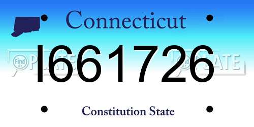 I661726 Connecticut License Plate
