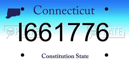 I661776 Connecticut License Plate