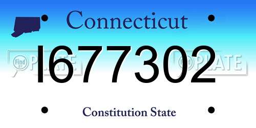 I677302 Connecticut License Plate