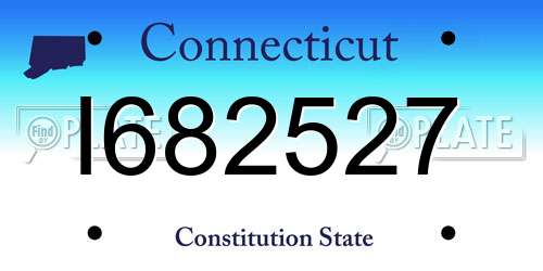 I682527 Connecticut License Plate