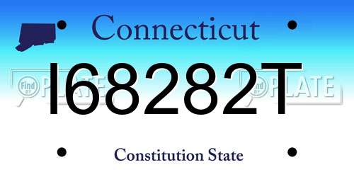 I68282T Connecticut License Plate