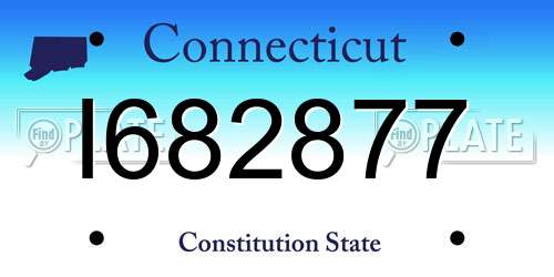 I682877 Connecticut License Plate