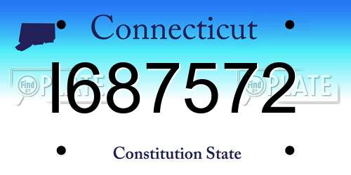 I687572 Connecticut License Plate