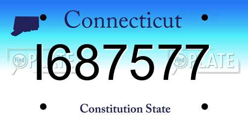 I687577 Connecticut License Plate