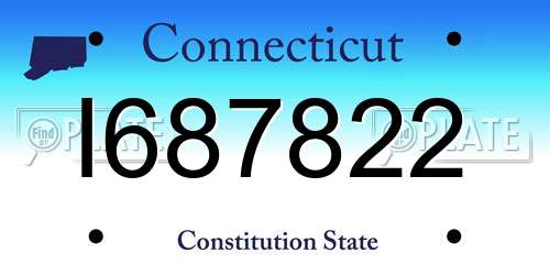 I687822 Connecticut License Plate