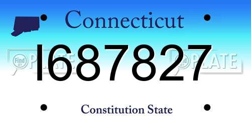 I687827 Connecticut License Plate