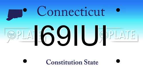 I69IUI Connecticut License Plate
