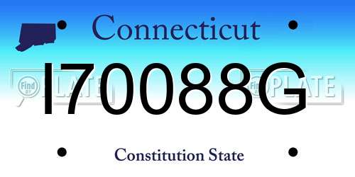 I70088G Connecticut License Plate