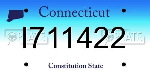 I711422 Connecticut License Plate