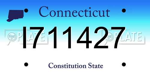 I711427 Connecticut License Plate