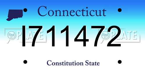 I711472 Connecticut License Plate