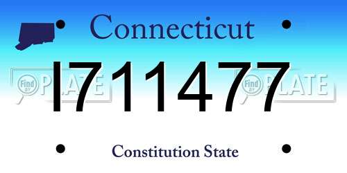 I711477 Connecticut License Plate