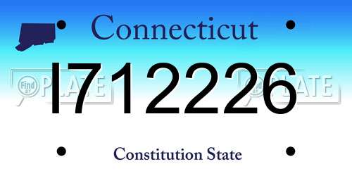 I712226 Connecticut License Plate