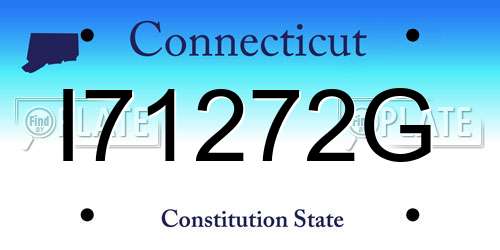 I71272G Connecticut License Plate