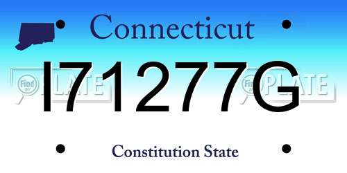 I71277G Connecticut License Plate