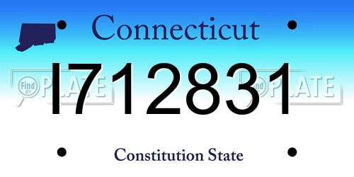 I712831 Connecticut License Plate