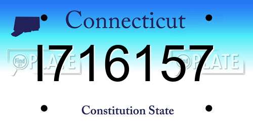 I716157 Connecticut License Plate